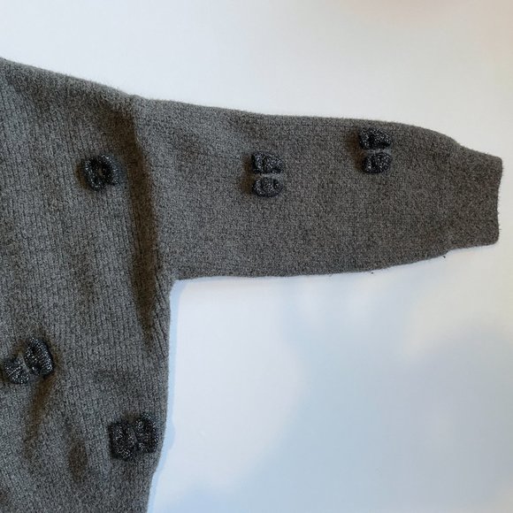 Zara Kids Knit Grey Bow Sweater 3-4 Years Toddler Girls - Picture 2 of 4